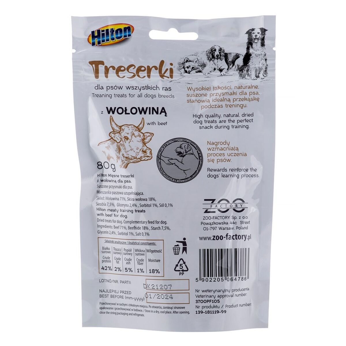 Dog Snack Hilton Veal 80 g-2