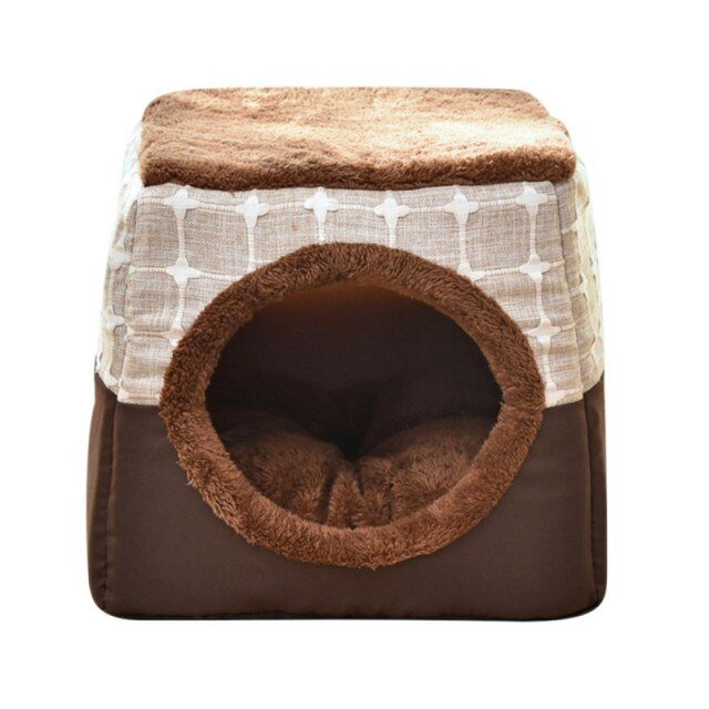 Detachable Soft Kennel Cat Bed Breathable Cat Pet Cave House Sleeping Bag Mat Pad Tent Pets Winter Warm Cozy Beds 11 Colors